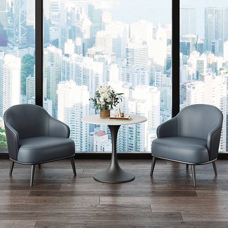 Traditional Luxury Dining Table Round Sintered Stone Dining Table with Tulip Base