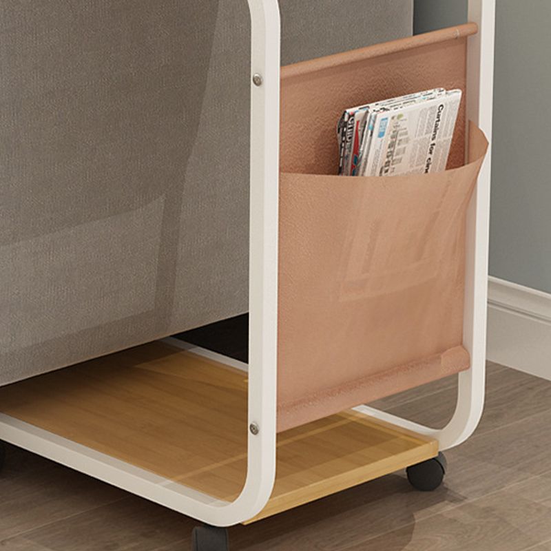 Modern Wood Corner Table Side Rectangular End Table with Storage