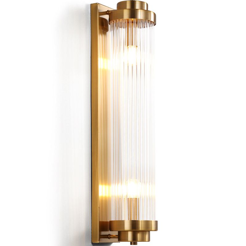 23.5" H Cylindrical Crystal Wall Mount Light Post-modern Style Home Decorative Lighting Fixture for Living Room Bedroom