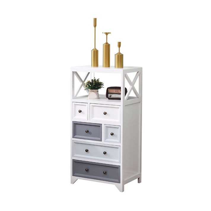 Retro Style Storage Chest Vertical Solid Wood Storage Chest Dresser for Bedroom