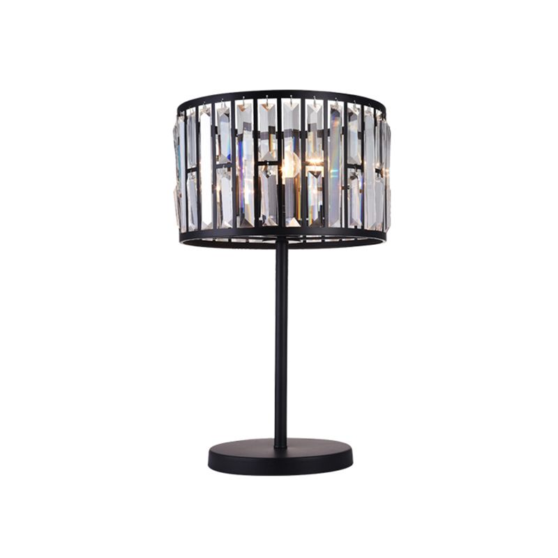 LAMPE DE NEULLEMENT GOL / NOIR 1 Bulbe Blocs de cristal modernes Blocs de cylindre intégrés Lumiter pour la salle de dessin