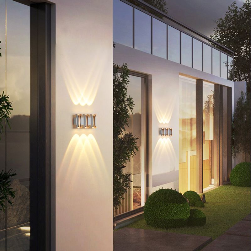 Modernism Wall Sconce Curl Waterproof Outdoor Sconce Light Fixture with Metal