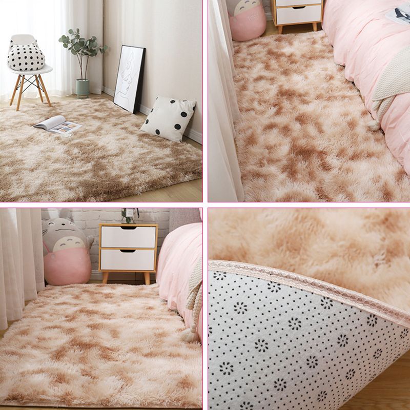 Scandinavian Home Rug Multicolor Plain Rug Synthetic Wool Stain Resistant Anti-Slip Washable Rug