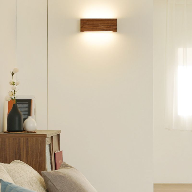 Lámpara de pared de estilo moderno lámparas de pared creativas de madera para sala de estar de dormitorio