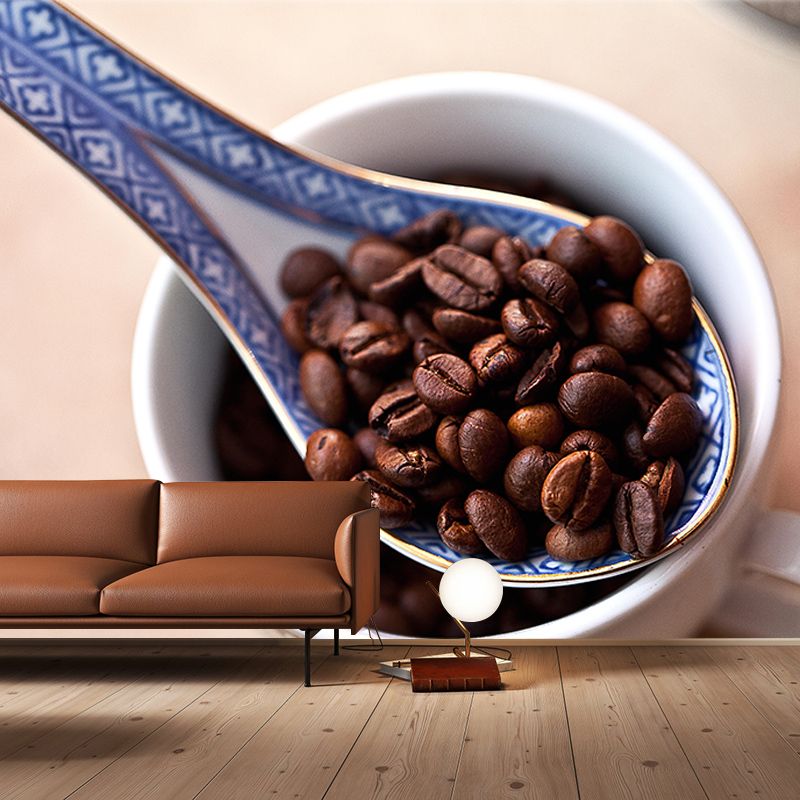 Customized Fragrant Coffee Beans Mural Wall Decor Eco-friendly for Coffee Shop