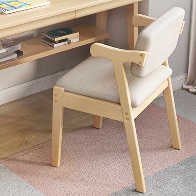 Wood Kitchen Dining Arm Chair Contemporary Upholstered Dining Chair