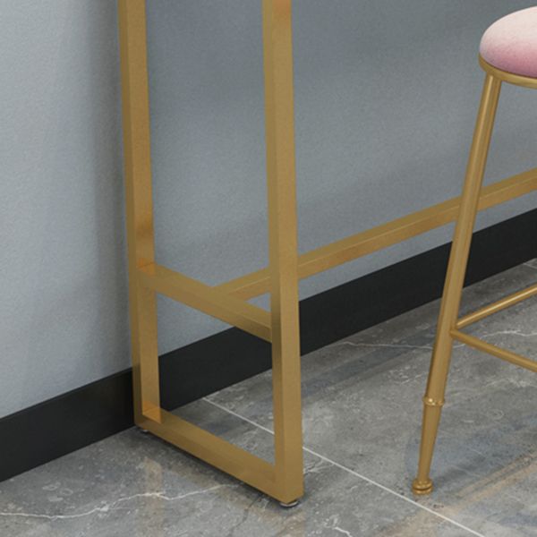 Rectangle Sintered Stone Bar Table Luxury Armless Stools 1/4/7 Pieces Bar Table Set