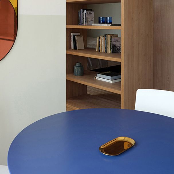 Modern Pine Wood Table for Restaurant Round Table with Pedestal Base