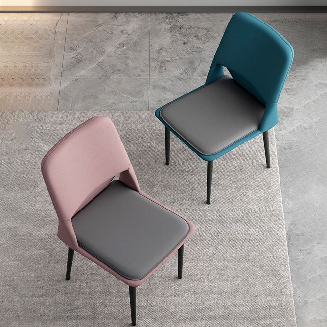 Industrial Metal Dining Room Chairs Open Back Dining Side Chairs for Restaurant