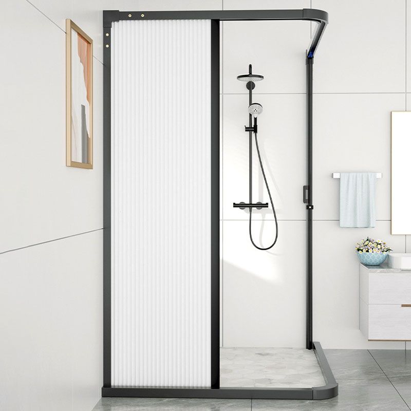 Square Corner Aluminum Frame Shower Enclosure with Double Door Handles