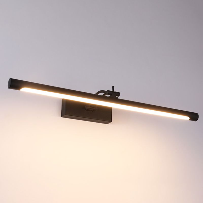 Metall lineare Schattenwandbeleuchtung moderner Spiegel 1-Licht-Wandmontage Leuchte in Schwarz