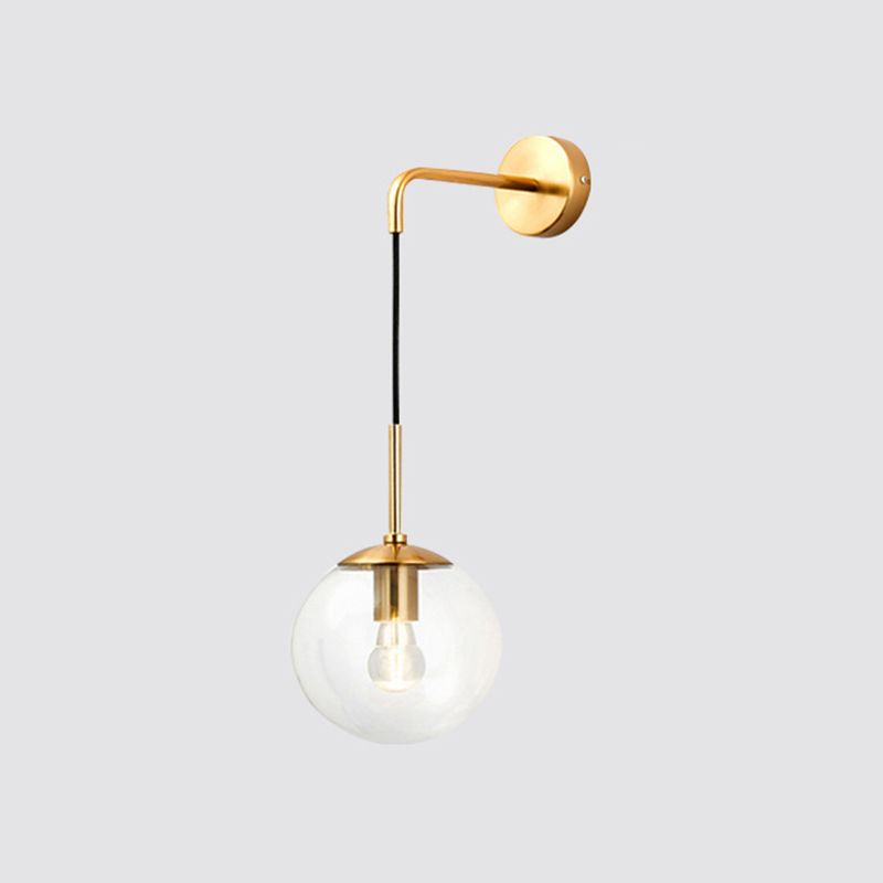 Accesorios de iluminación de pared orbe de estilo de estilo moderno 1 iluminación de pared de luz
