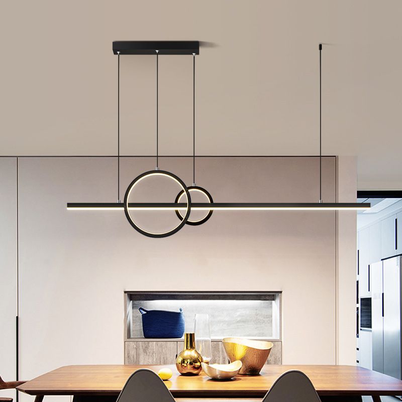 3-Lights Modernist Island Pendants Metal Pendant Lights for Dining Room