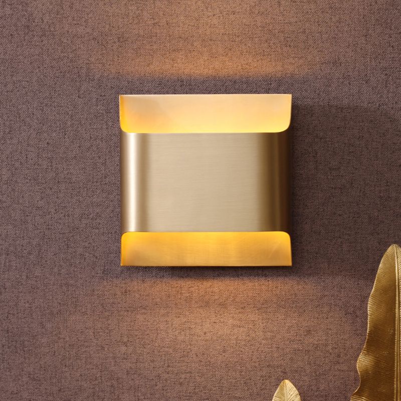 Rectangular Brass Sconces Wall Lights Modern Style 1-Light Wall Sconce Light Fixtures
