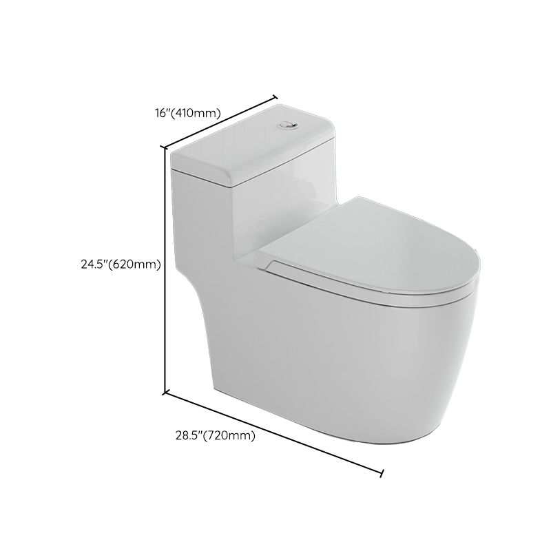 Traditional One Piece Toilet Floor Mounted White Toilet Bowl for Washroom