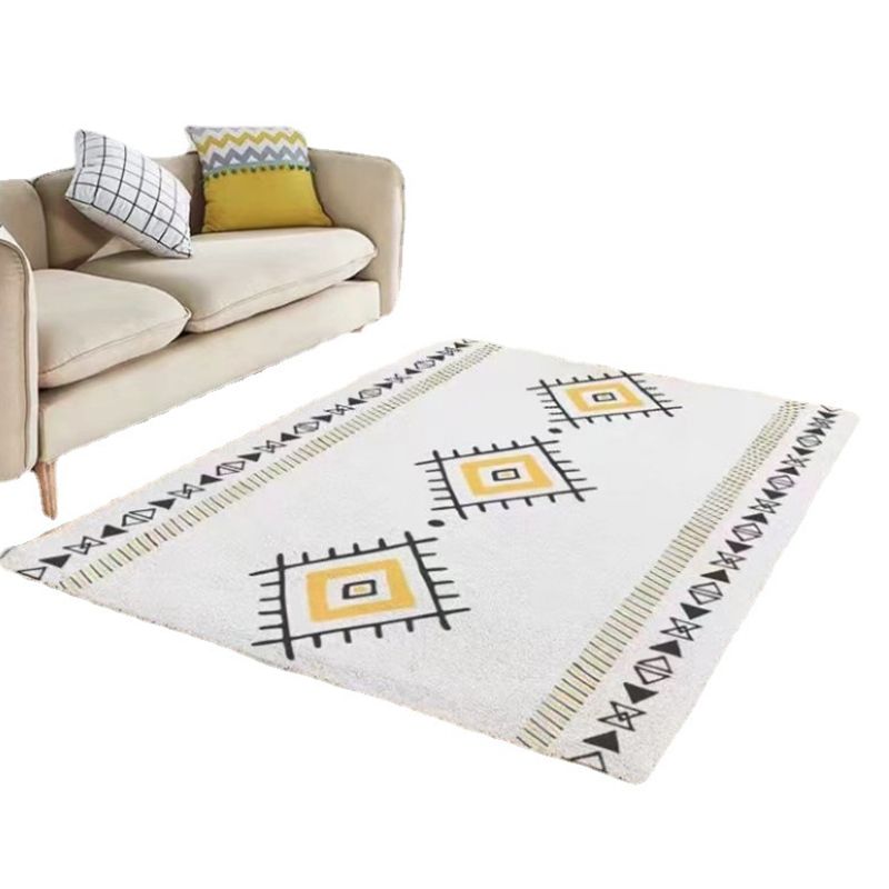 Morocco Carpet Tribal Pattern Rug Polyester Stain Resistant Area Carpet for Home