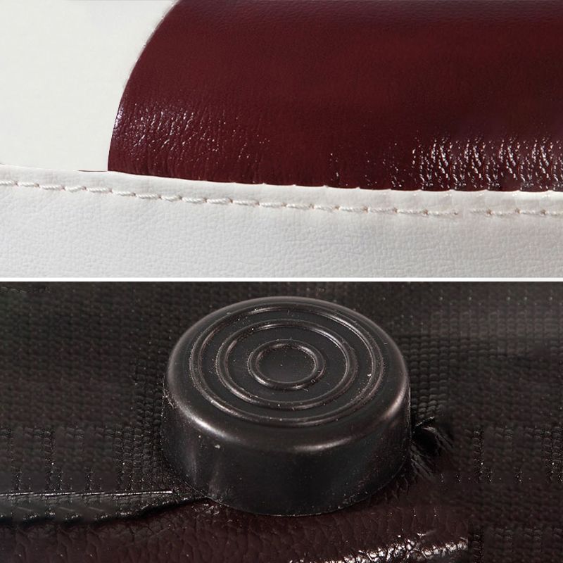 Blue Modern Pouf Faux Leather Stain Resistant Round Pouf for Drawing Room