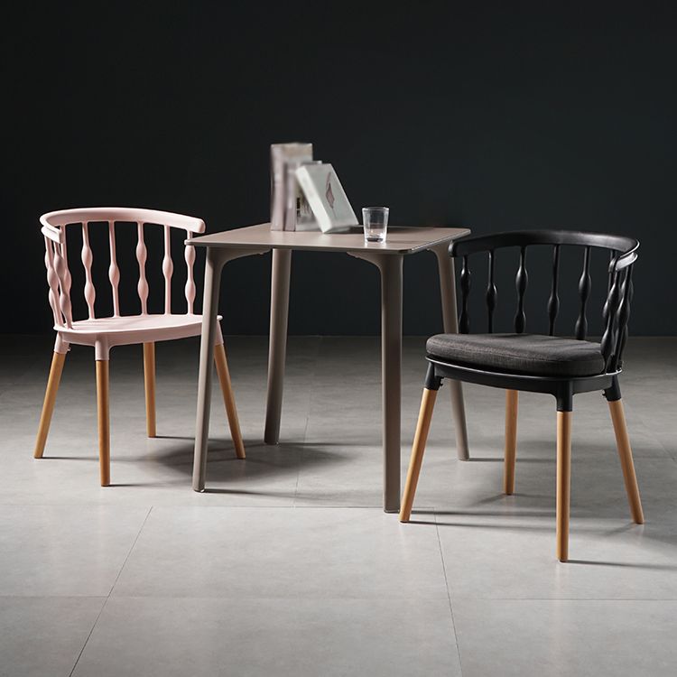 Estilo moderno que cena la silla de madera del brazo lateral del respaldo de la cocina de la silla