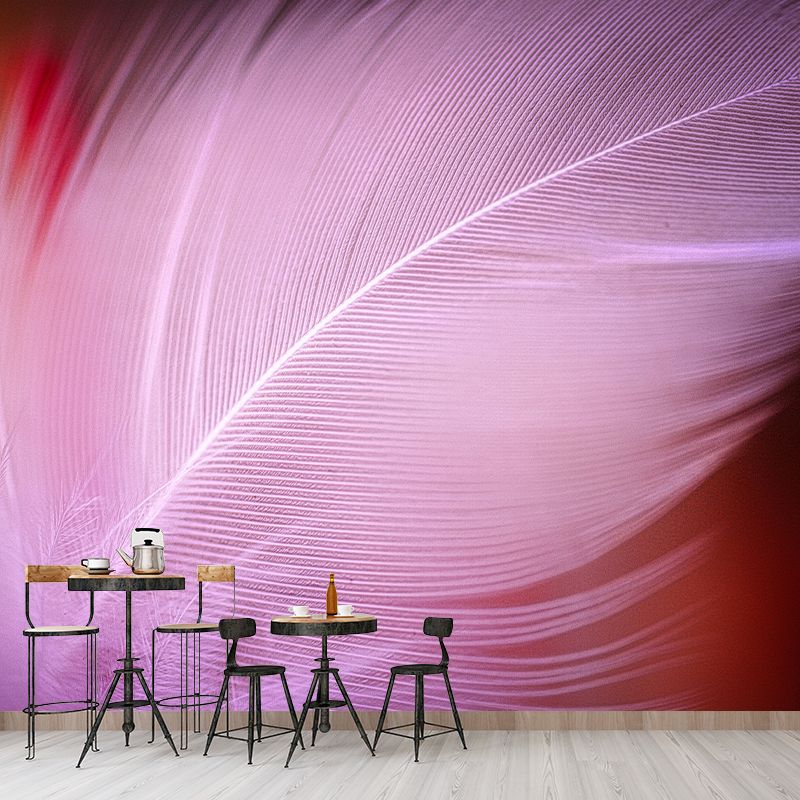 Flying Feathers Mural Wallpaper for Sleeping Room, Mural Wallpaper for