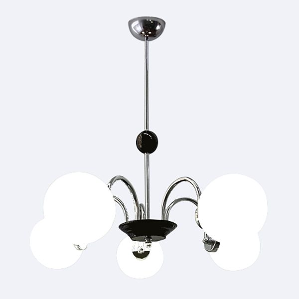 Lampadario a forma di globo lampadina multipulla nordica con vetro per camera da letto