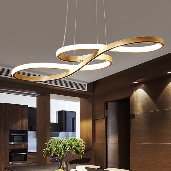 Twist LED kroonluchter acryl -led hanglampverlichting voor eetkamer slaapkamer