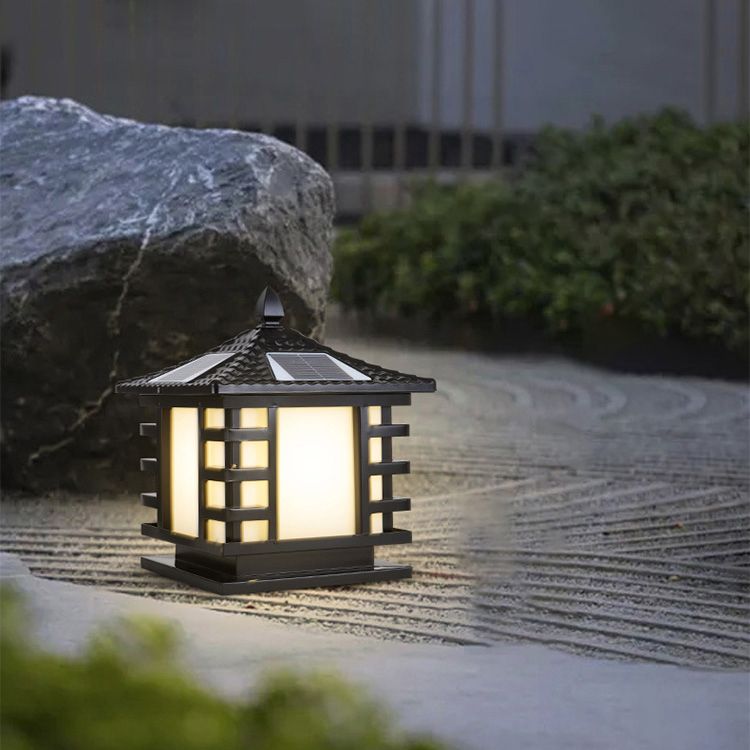 Simple LED Pillar Light Household Solar Lighting Fixture for Garden