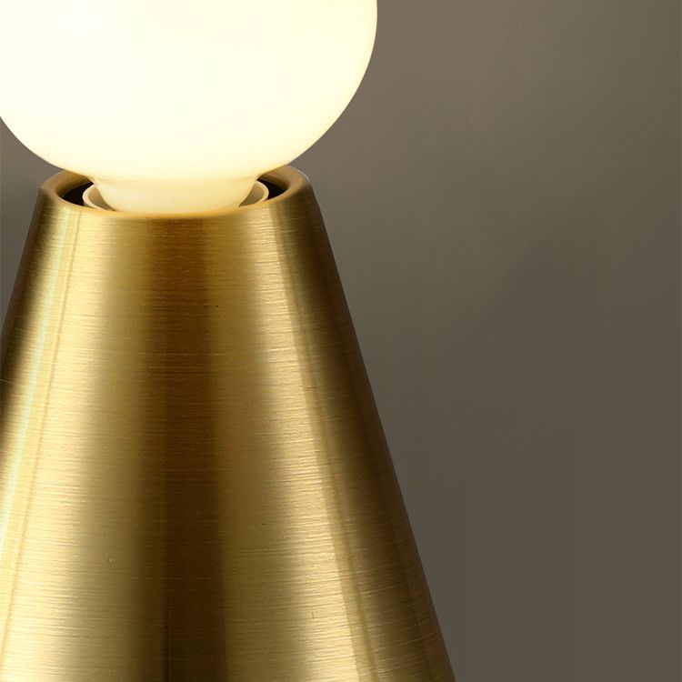 Glass Ball Shade Flush Mount in Black / Gold Brass Ceiling Flush