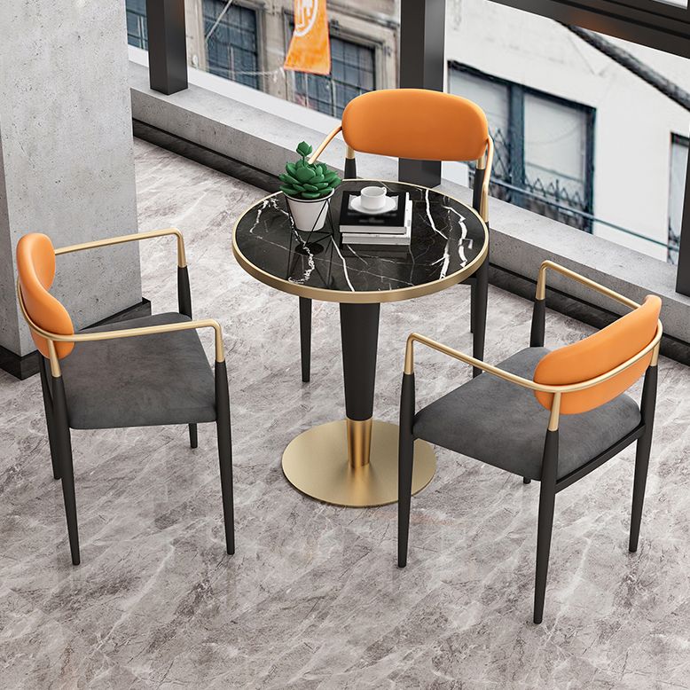Stile glam 1/2/3/4/5 pezzi set da pranzo set da pranzo per soggiorno nero per soggiorno