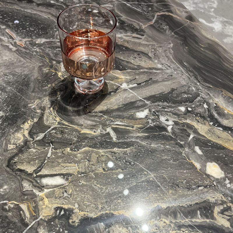 11"H Contemporary Coffee Table Black Slate Coffee Cocktail Table