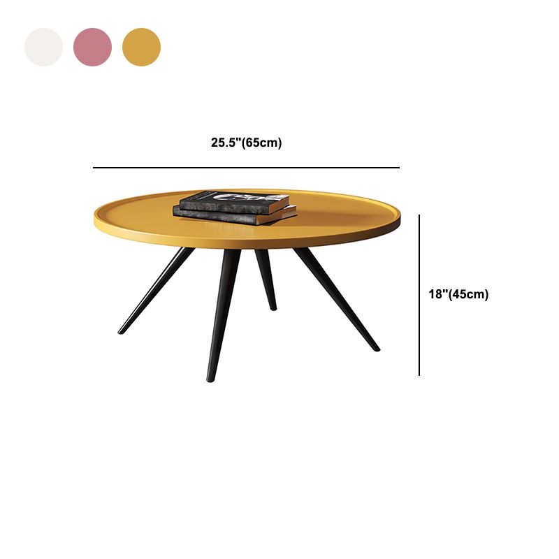 Pine Wood 4 Legs Coffee Table Modernism Round Tray Table Cocktail Table
