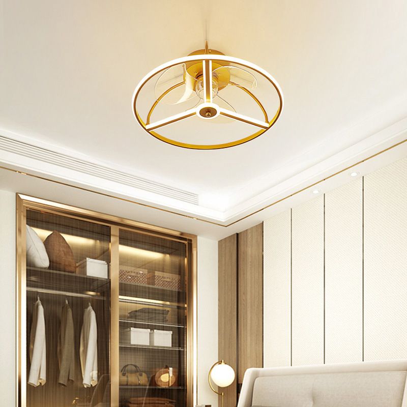 Contemporary LED Ceiling Fan Lights Metal LED Ceiling Fan for Bedroom
