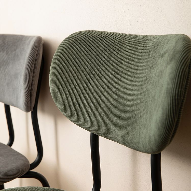 Chaises latérales de salle à manger en métal, Style Glam, chaise latérale à dossier ouvert pour usage domestique