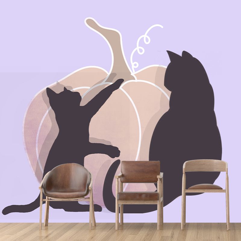 Modern Style Illustration Mural Wallpaper Animals Pattern Indoor Wall Mural