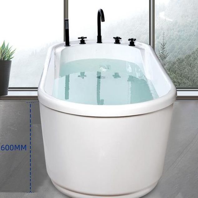 Modern Freestanding Bathtub Acrylic White Bathtub , 28.35-inch Wide (Board not Included)