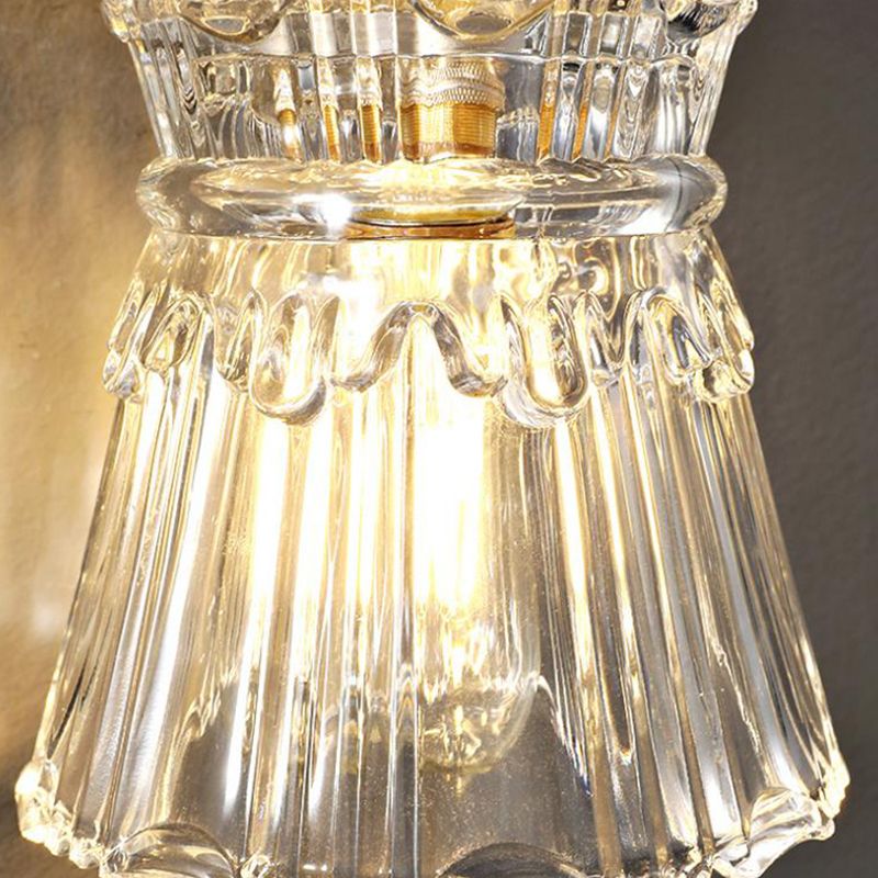 Glass Geometric Wall Sconce Lighting Industrial Style 1 Light Wall Mounted Light