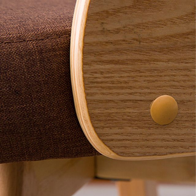 Chaise de salle à manger de style contemporain, chaise latérale à dossier ouvert en bois massif de 17 pouces de large pour la maison