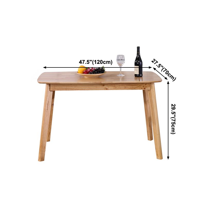 4-foot Oak Solid Wood Table Simplicity Style Rectangle Dining Table