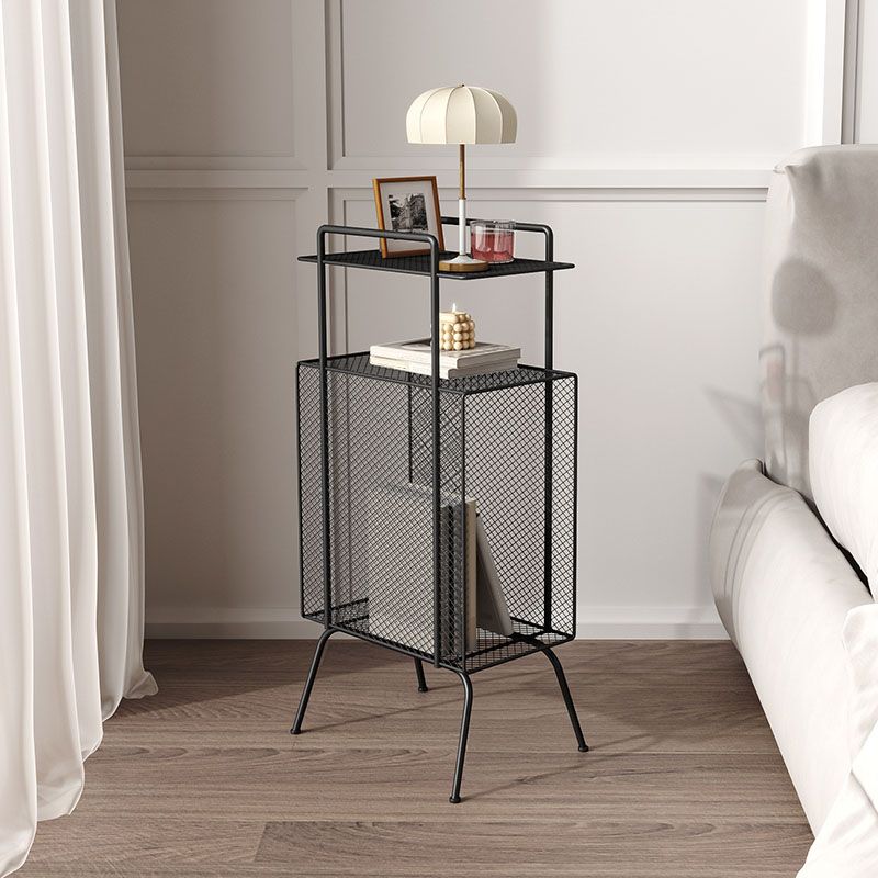 27.5"H Contemporary Style Bookcase Metal Open Back Bookshelf for Home