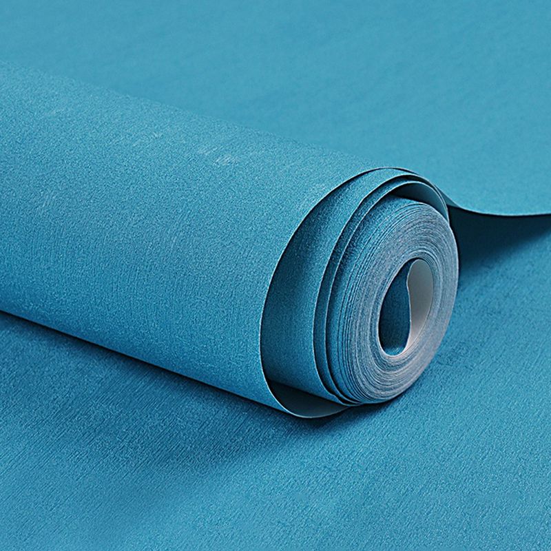 Simple Plain Wallpaper Roll Vinyl Moisture Resistant Multi Color Wall Decor for Bedroom