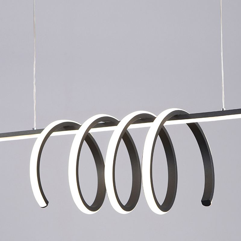 Modern LED Kitchen Island Lighting Black Ceiling Light for Room Foyer