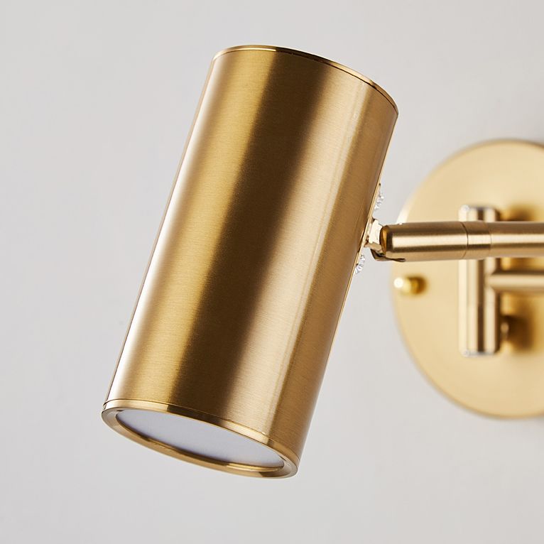 Nordic Style Metal Wall Light Adjustable Swing Arm Wall Sconce for Bedroom