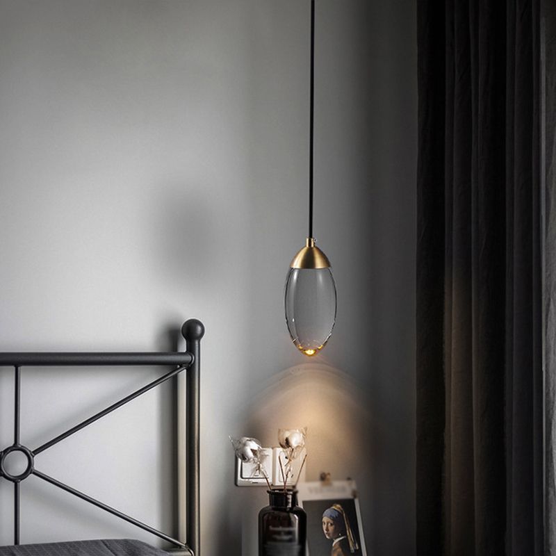 Illuminazione mini sospensione ovale Minimalista Crystal LED CAMERA CAMERA DEL CRIME IN ONONO