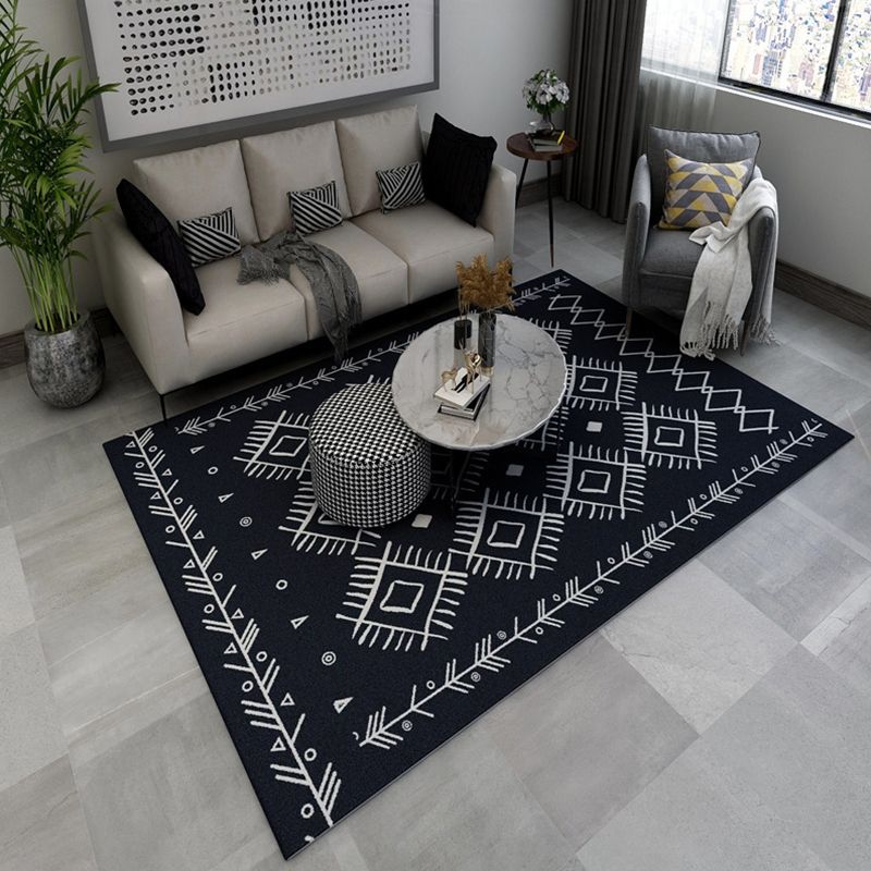 Klassieke multi-kleuren zuidwestelijke tapijten Polyester Geometrie Rug kleurbestendige niet-slip huisdiervriendelijk tapijt voor woonkamer