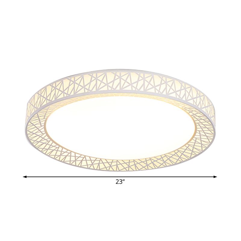 15"/19"/23" Wide Ring Acrylic Flush Lighting Contemporary Led White Flush Mount Lamp Fixture for Bedroom