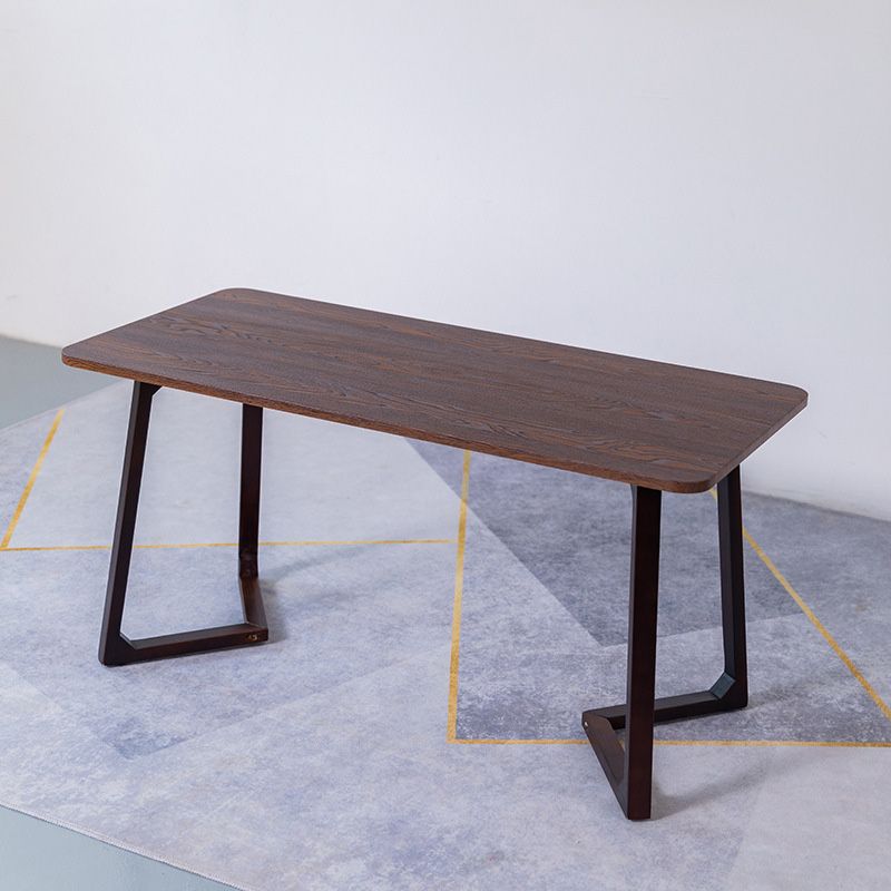 Sleigh Shaped Base Design Walnut/wood Rubber Wood Rectangular & Oval Coffee Table