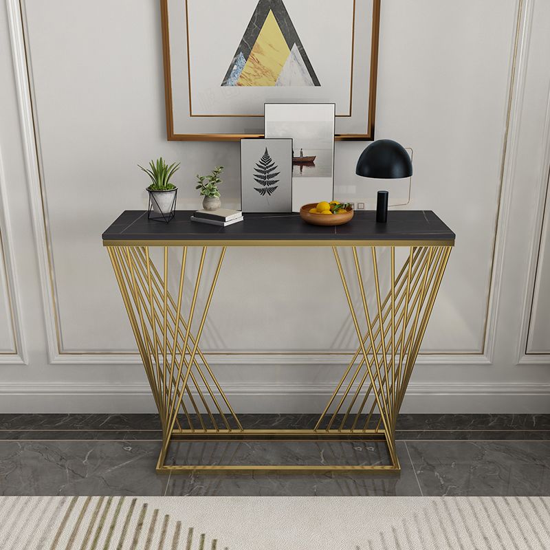 11.81" W Glam Console Accent Table Antique Finish Rectangle Console Sofa Table