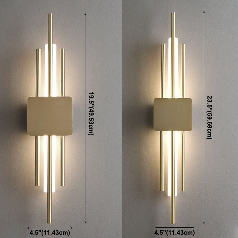 Luz de pared de la sala de estar Luz posmoderna Copper 2 luces Luz de montaje de pared lámpara de montaje