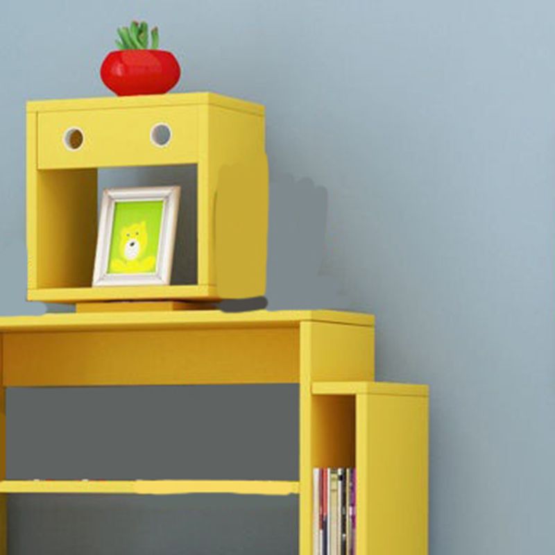 Engineered Wood Bookcase Contemporary Open Bookcase 6 Shelves