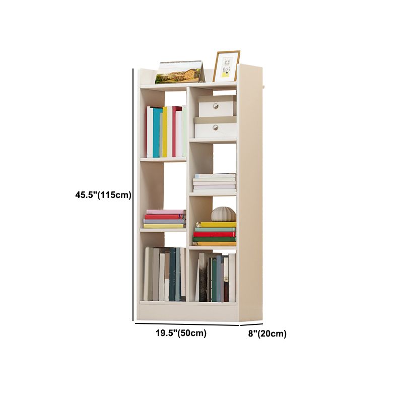 Scandinavian Engineer Wood Bookshelf 7.8" W Bookshelf for Home
