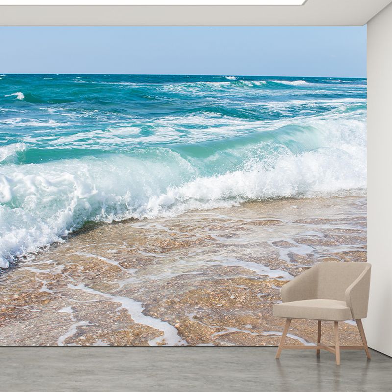 Boundless Sea Wall Mural Wallpaper Stain Resistant Wall Decor for Bathroom